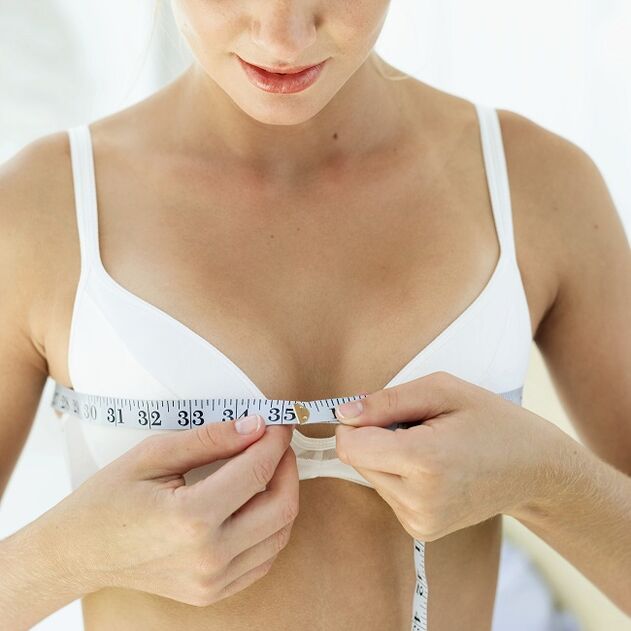 mesure de la taille des seins après augmentation